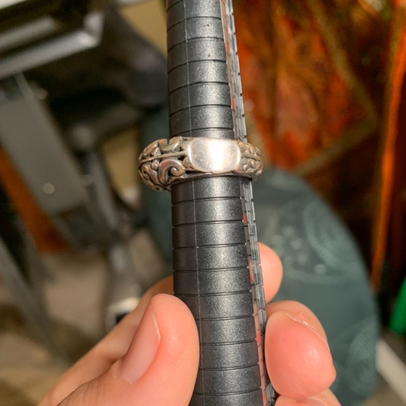 silver filigree comfort ring 925 size 7 - Picture 9 of 11